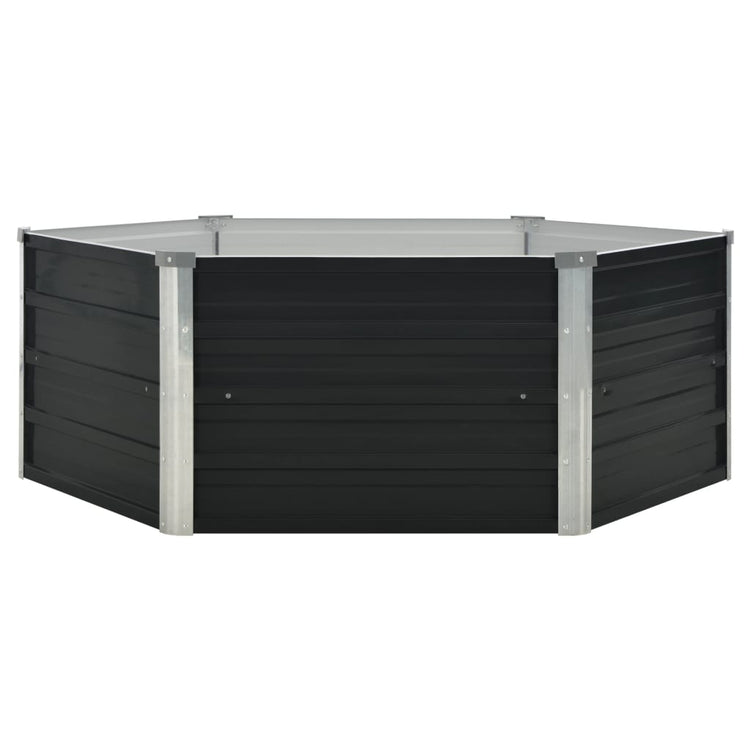 Vidaxl Planter surélevé 129x129x45 cm anthracite en acier galvanisé