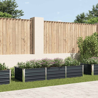 Vidaxl Planter surélevé 240x80x45 cm anthracite en acier galvanisé