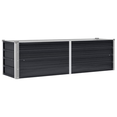 Vidaxl Planter surélevé 160x40x45 cm anthracite en acier galvanisé