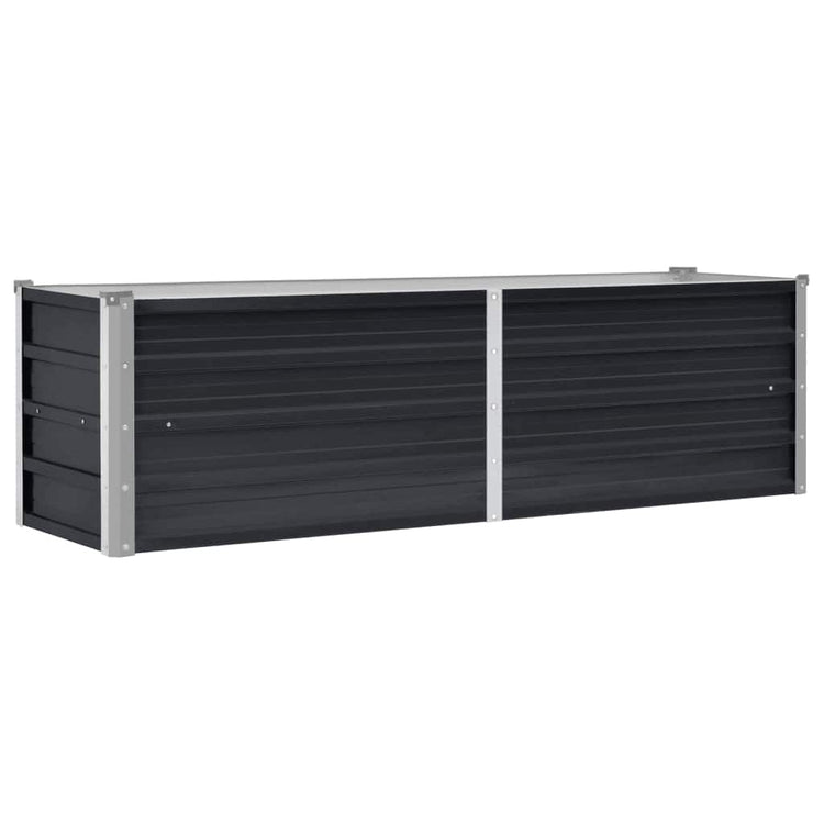 Vidaxl Planter surélevé 160x40x45 cm anthracite en acier galvanisé