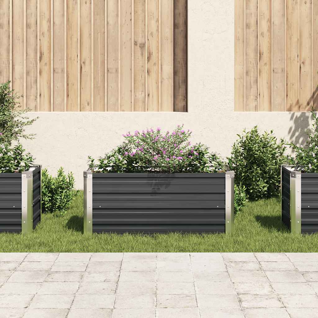 Vidaxl planter insenté 100x40x45 cm anthracite en acier galvanisé