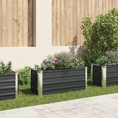 Vidaxl planter insenté 100x40x45 cm anthracite en acier galvanisé
