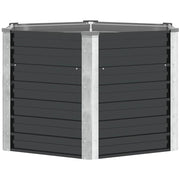 Vidaxl Planter surélevé 129x129x77cm anthracite en acier galvanisé - afbeelding 1