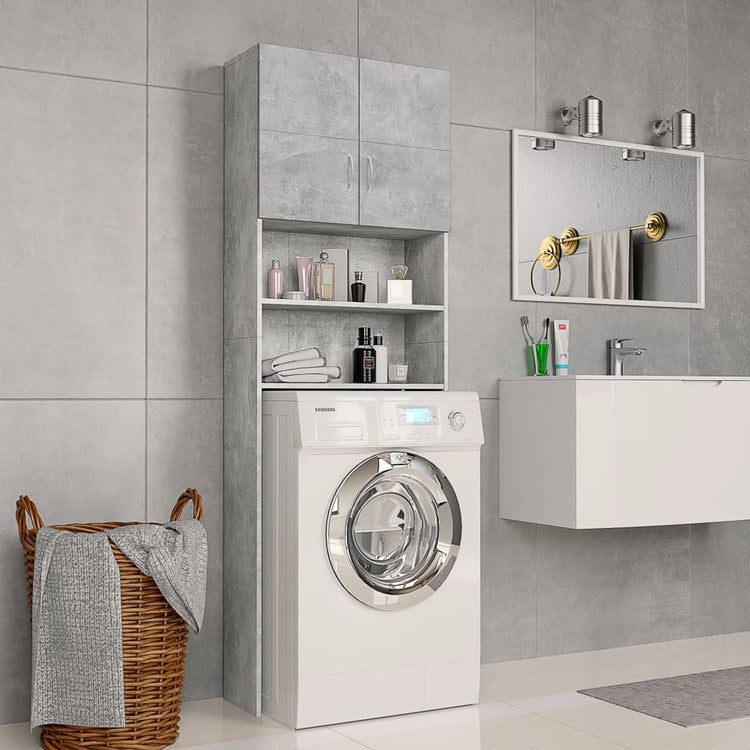 Vidaxl Washing Machine Cabinet 64x25.5x190 cm Prix de béton en bois transformé