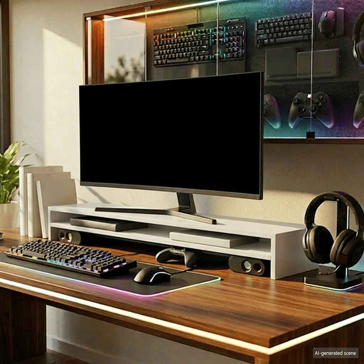 Vidaxl Monitor standard 100x24x13 cm Bois de bois transformé