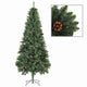 Vidaxl kunstkerstboom avec des cônes de pin 210 cm verts