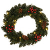 Vidaxl Couronnes de Noël 2 ST avec décoration 45 cm vert
