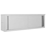 Vidaxl Kitchen Wall Armotboard avec portes coulissantes 150x40x50 cm en acier inoxydable - afbeelding 1