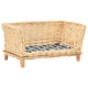 Vidaxl Dog Panier avec oreiller 50x33x30 cm saule naturel