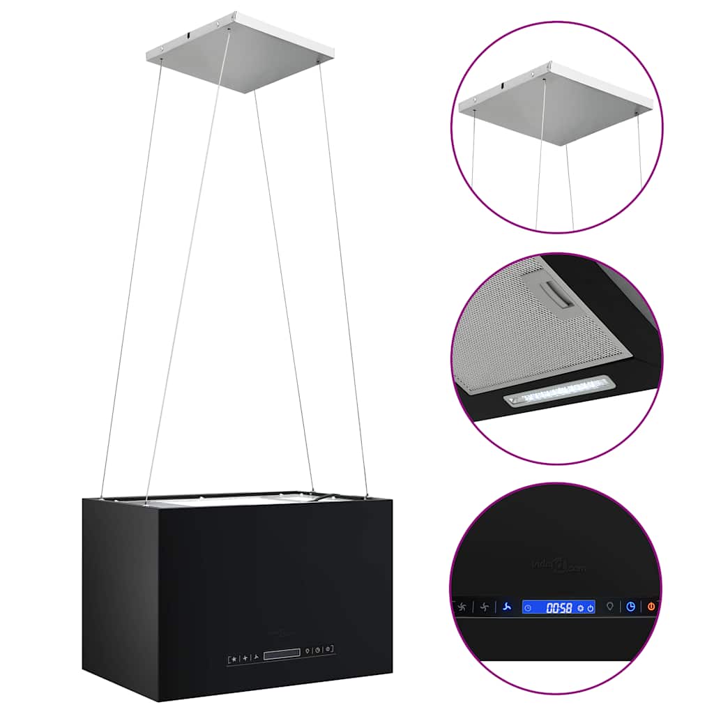 Hotte d'extracteur Vidaxl suspendu avec un capteur tactile LCD 55 cm en acier