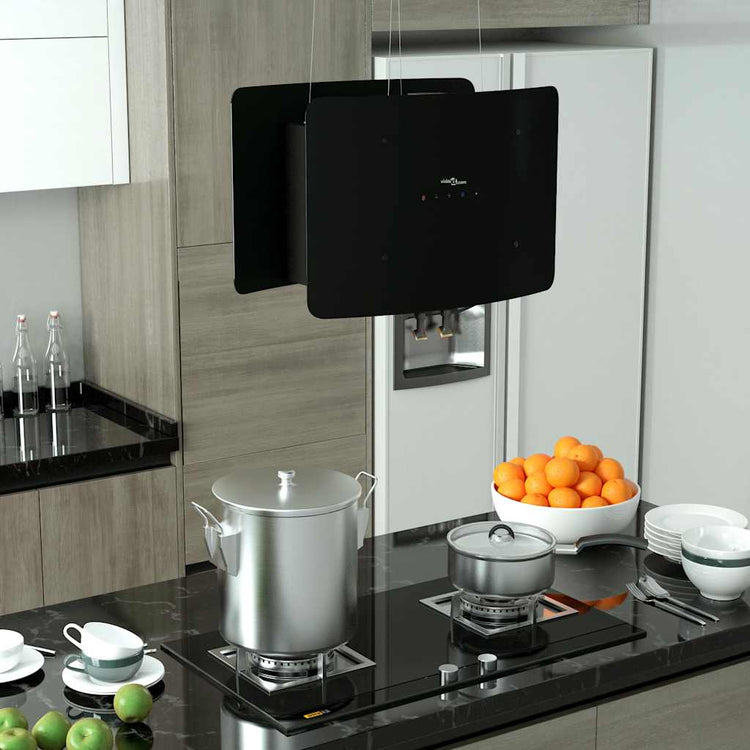 Hotte d'extracteur Vidaxl suspendu avec un capteur tactile LCD Verre durcie