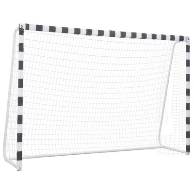 VIDAXL FOOTBOST OBJET 300X200X90 CM MÉTAL NOIR ET BLANC