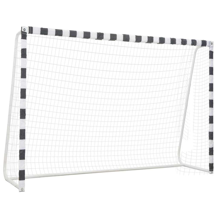 VIDAXL FOOTBOST OBJET 300X200X90 CM MÉTAL NOIR ET BLANC