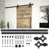 Boîte Vidaxl avec pièces pour ski de porte coulissante 183 cm en acier noir - afbeelding 1