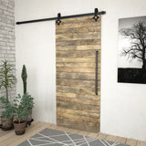 Boîte Vidaxl avec pièces pour ski de porte coulissante 200 cm en acier noir - afbeelding 3