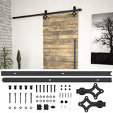 Boîte Vidaxl avec pièces pour ski de porte coulissante 200 cm en acier noir - afbeelding 1