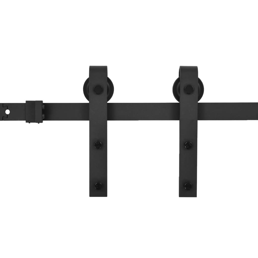 Boîte Vidaxl avec pièces pour ski de porte coulissante 183 cm en acier noir