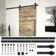 Boîte Vidaxl avec pièces pour ski de porte coulissante 183 cm en acier noir