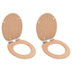 Vidaxl Toilet Seads 2 ST avec couvercles de bambou MDF à linge molle