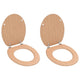 Vidaxl Toilet Seats 2 ST avec couvercles en bambou Design MDF