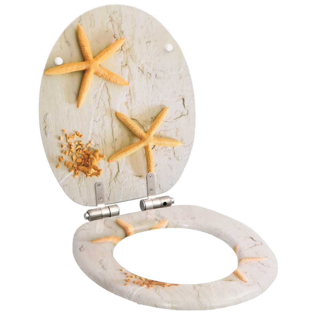 Vidaxl Toilet Seadts 2 ST avec couvercles de linge mdf conception
