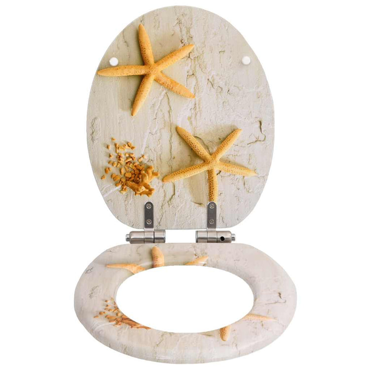 Vidaxl Toilet Seadts 2 ST avec couvercles de linge mdf conception