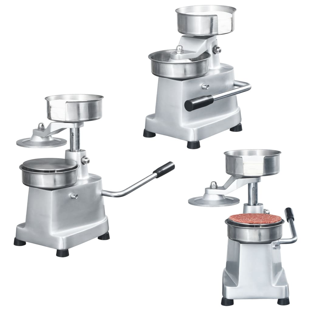Vidaxl Hamburger Press Machine avec 500 partitions de 10 cm en aluminium