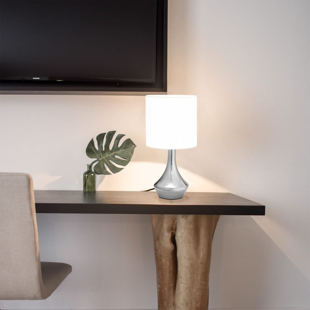 Lampes de table vidaxl 2 Sts avec un bouton de jonction E14 blanc