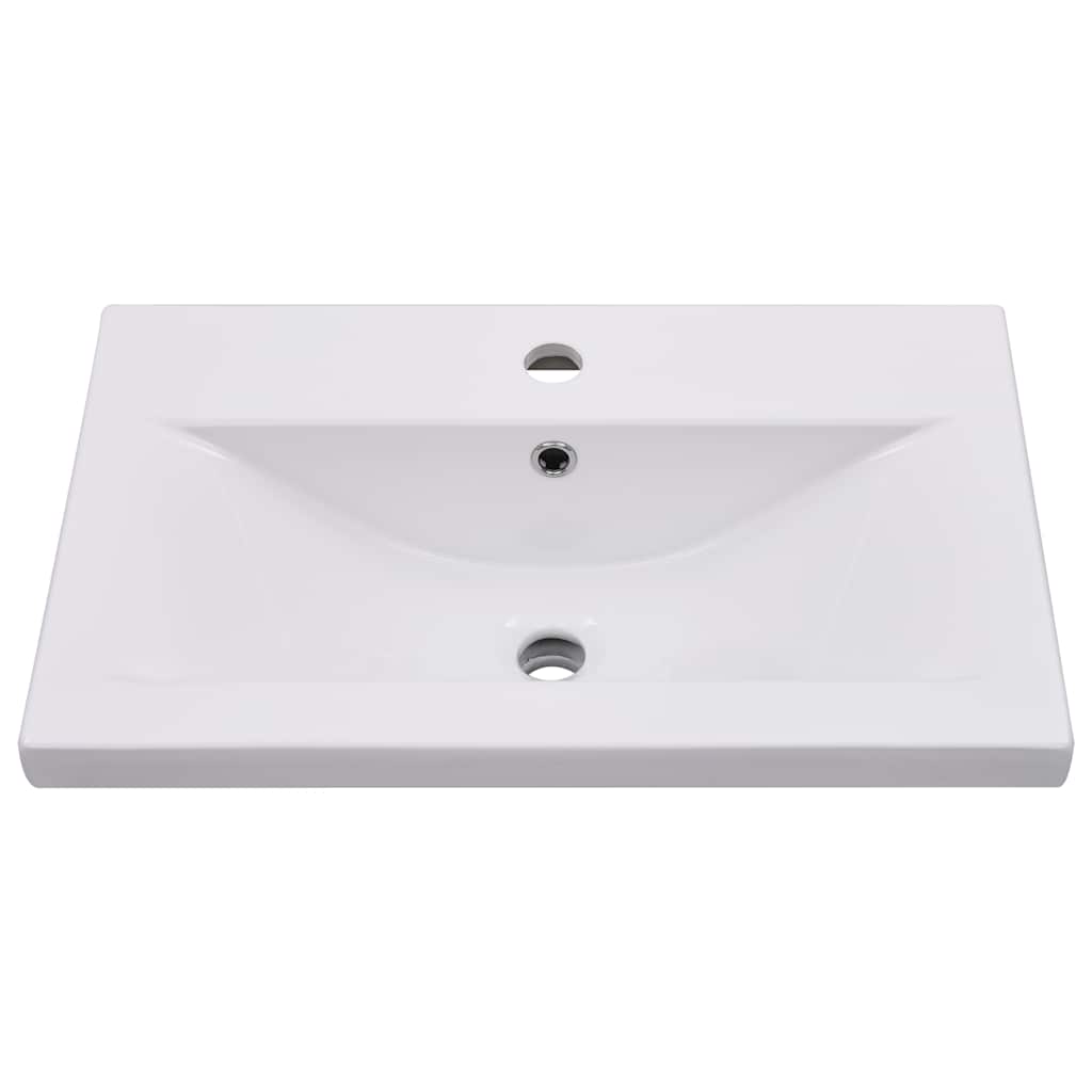 Vidaxl Built -en Wash Tableau 61x39.5x18,5 cm Céramique blanc