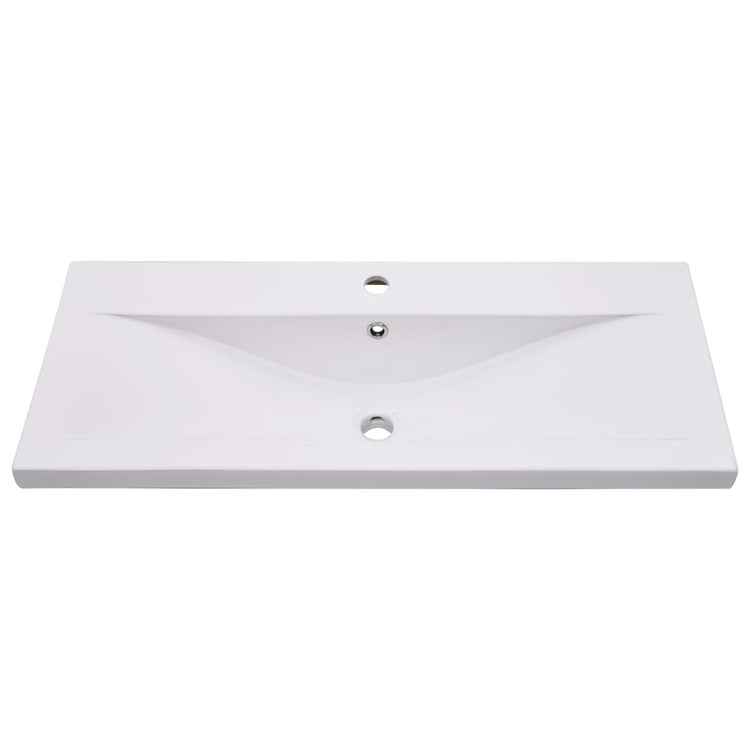 Vidaxl Built -en Wash Tableau 91x39.5x18,5 cm Céramique blanc