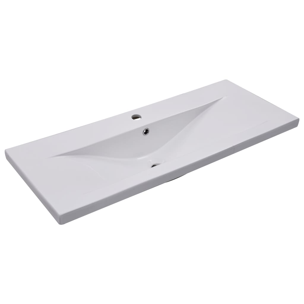 Vidaxl Built -en Wash Tableau 101x39.5x18,5 cm Céramique blanc
