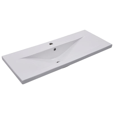 Vidaxl Built -en Wash Tableau 101x39.5x18,5 cm Céramique blanc