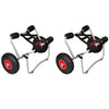 Vidaxl kayaktrolleys 2 st aluminium