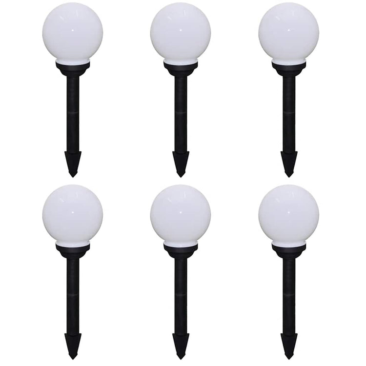 Lampes de chemin de jardin vidaxl 6 m avec une broche de masse LED 20 cm