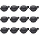 Lampes de clôture vidaxl 12 st solaire LED noir