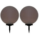 Lampes solaires Vidaxl 2 ST LED autour de 50 cm RVB