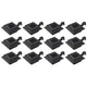 Lampes solaires vidaxl 12 st carré LED 12 cm noir