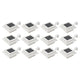 Lampes solaires vidaxl 12 st carré LED 12 cm blanc