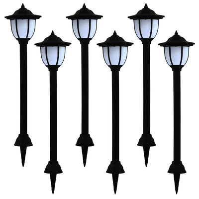 Vidaxl Solar Lampes 6 St LED Black
