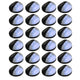 Les lampes murales solaires vidaxl menent 24 sts ronds noirs