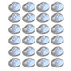 Les lampes murales solaires Vidaxl LED 24 ST Round Silver Colored