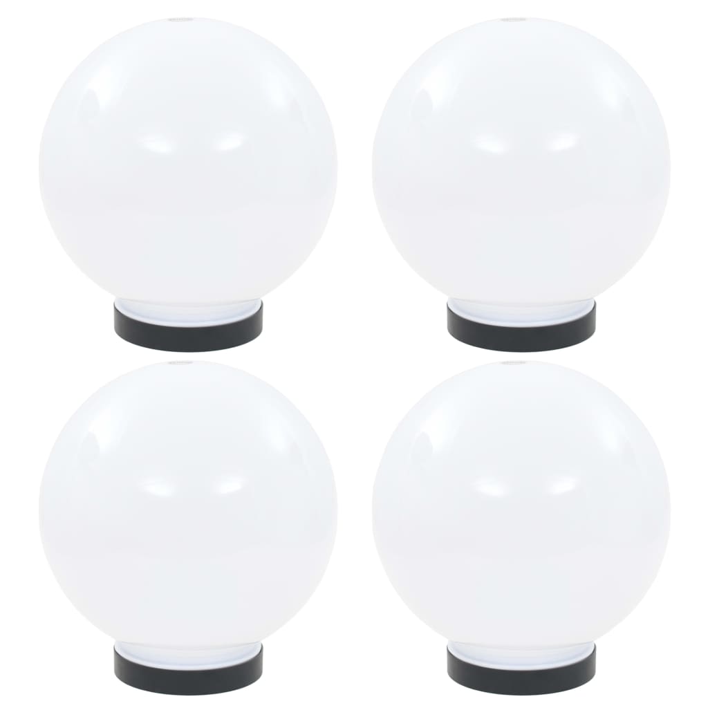 Lampes à ampoule LED vidaxl 4 pcs round 20 cm pmma