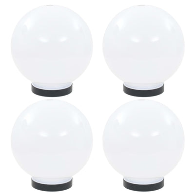 Lampes à ampoule LED vidaxl 4 pcs round 20 cm pmma