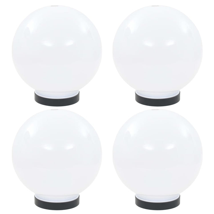 Lampes à ampoule LED vidaxl 4 pcs round 20 cm pmma