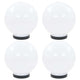 Lampes à ampoule LED vidaxl 4 pcs round 20 cm pmma