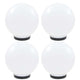 Lampes à bulbe LED vidaxl 4 pcs round 25 cm pmma
