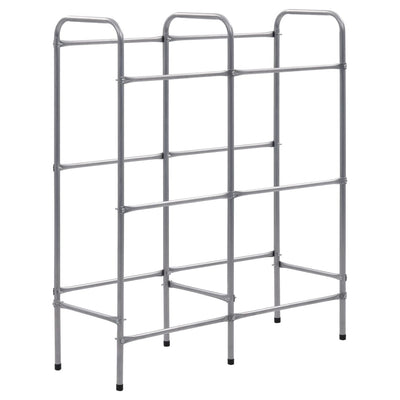 Rack de stockage Vidaxl pour 6 caisses 96x33x116 cm en acier argenté coloré