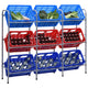 Rack de rangement Vidaxl pour 9 caisses 145x33x116 en acier en acier couleur