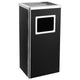 Vidaxl Ashtray Trash Hotel 45 L en acier noir