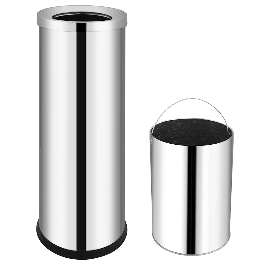 Vidaxl Waste Bin Hotel 32 L en acier inoxydable